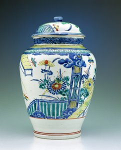 Jarra y tapa decoradas con esmaltes Kakiemon, c.1680