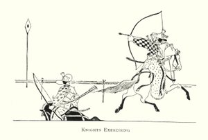 Caballeros Ejercitándose (litografía) de Japanese School