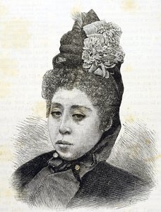 Era Meiji. Princesa Komatsu de Japón. Ilustración de 1887 (Grabado) de Japanese School