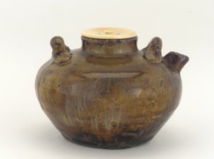 Jarra de Mino o Seto, usada como caddy de té de Japanese School