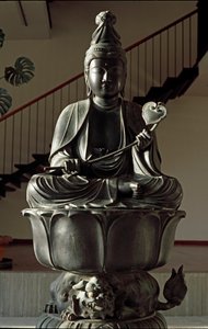 Escultura de Monju Bosatsu, era Hoei de Japanese School