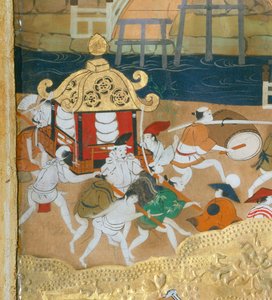 Osakazu Byobu - Biombo japonés de ocho paneles (pintura) de Japanese School