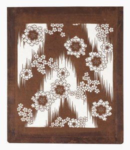 Plantilla de papel (katagami), finales del siglo XIX
