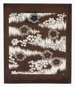 Plantilla de papel (katagami), finales del siglo XIX