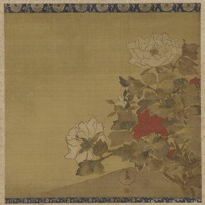Peonías, Período Edo de Japanese School