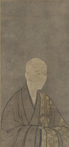 Retrato de Muso Kokushi (1275-1351) período Muromachi