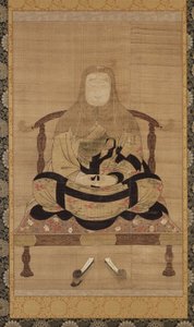 Retrato de Tendai Daishi, periodo Nanbokucho
