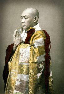 Retrato de un sacerdote sintoísta, c.1880 de Japanese School