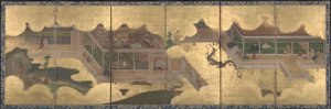 Escenas del Cuento de Genji, 1625-60 de Japanese School