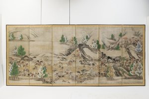 Tartar Hunt (tinta, color, papel) de Japanese School