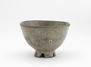 Cuenco de té en estilo mishima, prefectura de Saga, Período Edo, principios del siglo XVII de Japanese School
