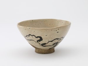 Tazón de té con diseño de hongo de la inmortalidad, taller desconocido de Japanese School