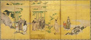 Los Siete Sabios del Bosque de Bambú, escuela Kanō