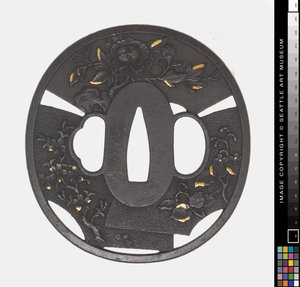 Tsuba: Crisantemo, Cerezo, Iris