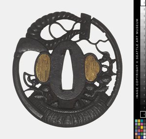 Tsuba: Flores, Guadaña, Cuerda