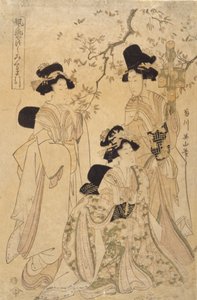 Sin título (Tres mujeres) (xilografía en color) de Japanese School