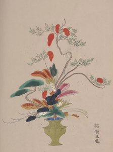 Volumen de acuarelas florales de Japanese School