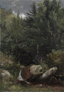 Trees and a Stream on a Hillside de Jasper F. Cropsey