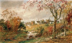 Paisaje de Otoño, Saugerties, 1886 de Jasper Francis Cropsey