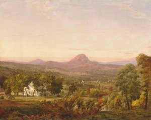 Paisaje de otoño, Sugar Loaf Mountain, condado de Orange, Nueva York, ca. 1870-75 de Jasper Francis Cropsey