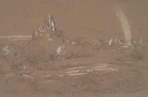 Castillo y ciudad de Corfú desde las trincheras de Cromwell de Jasper Francis Cropsey