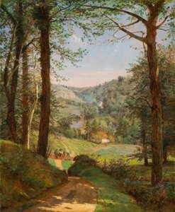 Luccombe Chine, Isla de Wight 1861 (Óleo sobre lienzo)