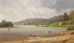 En el Lago Wawayanda, Nueva Jersey de Jasper Francis Cropsey