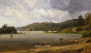 En el Lago Wawayanda, Nueva Jersey, 1873 de Jasper Francis Cropsey