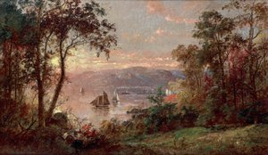 Sailing (The Hudson at Tappan Zee) 1883 (óleo sobre lienzo)
