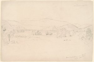 Estudio para "Vista del Monte Washington" de Jasper Francis Cropsey