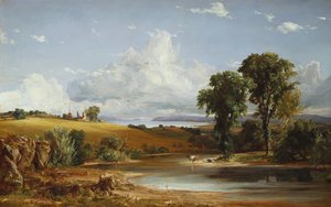 Tarde de Verano en el Hudson, 1852 de Jasper Francis Cropsey