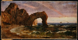 Atardecer en Etretat, 1894