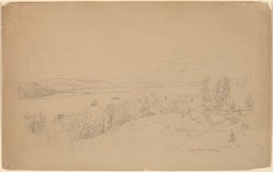 El río Hudson en Hastings de Jasper Francis Cropsey