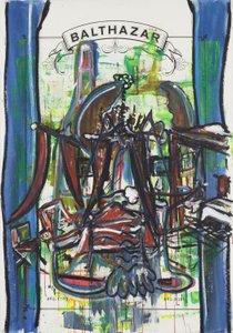 Après Le Vernissage, 2012 (técnica mixta sobre papel de acuarela montado en panel con receta en el reverso) de Jay Batlle