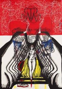 Russian Tea Bag Room, 2015 (técnica mixta sobre papel de acuarela montado en panel con receta en el reverso).
