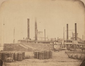 El vapor Magnolia en el puerto de Nueva Orleans,1858-1861 (foto) de Jay Dearborn Edwards