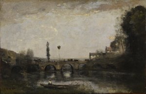 Paisaje con puente de Jean-Baptiste-Camille Corot