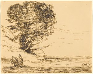 Recuerdo de Antibes de Jean-Baptiste-Camille Corot