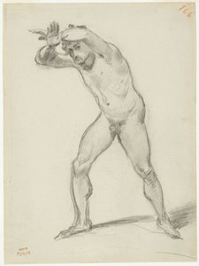 Desnudo masculino de pie de Jean-Baptiste-Camille Corot