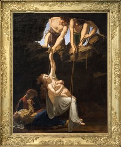 Sacrificio humano en las Galias (óleo sobre lienzo) de Jean Baptiste Isabey