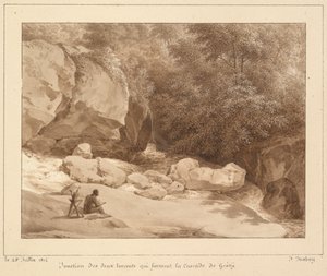 Confluencia de los dos torrentes que forman la cascada de Grésy