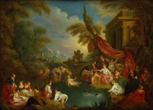 Los Bañistas de Jean Baptiste Joseph Pater