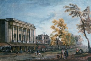 El Boulevard du Temple y el Teatro de los Italianos, París de Jean Baptiste Lallemand