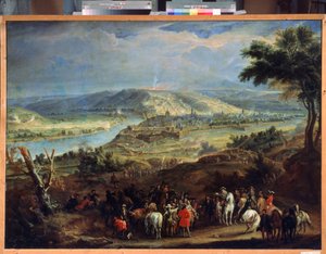 El asedio de Namur en 1692 (El asedio de Namur en 1692). Asedio de la ciudad por Luis XIV y Vauban del 29 de mayo al 30 de junio de 1692. Pintura de Jean-Baptiste Martin (Jean Baptiste Martin de Jean Baptiste Martin