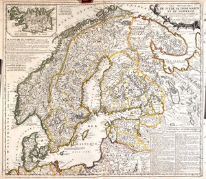 Dinamarca, Noruega, Suecia, Finlandia, noroeste de Rusia, Estonia, Letonia, Lituania, norte de Polonia. de Jean Baptiste Nolin