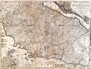 Emilia-Romaña, Toscana, Las Marcas, Umbría, Abruzos, Lacio, Italia de Jean Baptiste Nolin