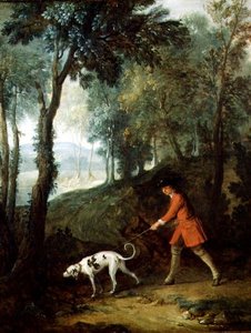 El Cazador con un Perro de Rastro, c.1727 de Jean Baptiste Oudry
