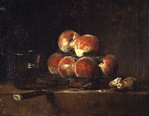 Cesta de duraznos de Jean Baptiste Simeon Chardin