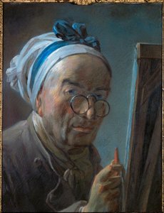 Autorretrato de Chardin con pince-nez ...