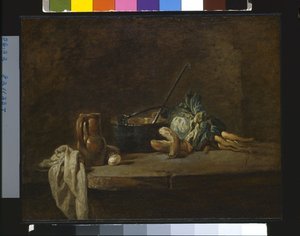 Verduras para la sopa (óleo sobre lienzo) de Jean Baptiste Simeon Chardin